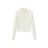 Peacebird Women Women's Double Split Zipper Knit Cardigan